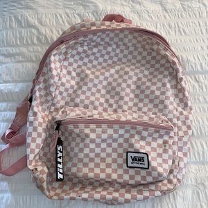 pink checkered vans backpack